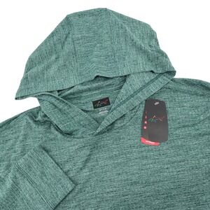 NEW Greg Norman Mens Performance Hoodie Green Heathered XL MSRP $79